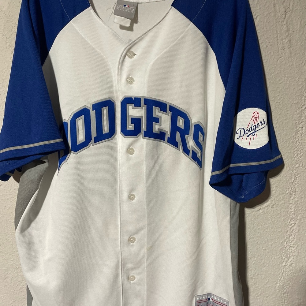 Blue and White Dodgers Jersey KEMP 24